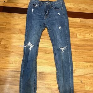 Wild Fable Distressed Skinny Jeans in Blue